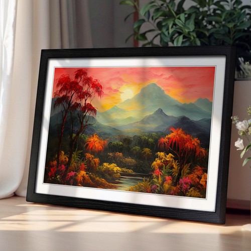 Frida kahlo landscape framed - frida,