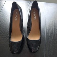 Fiore black patent court shoes - fiore,