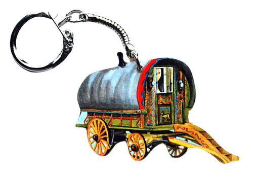 Gypsy caravans keyring - keyring,