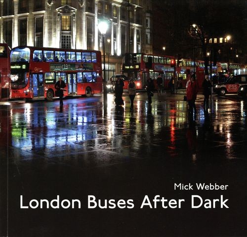 London buses after dark - london,