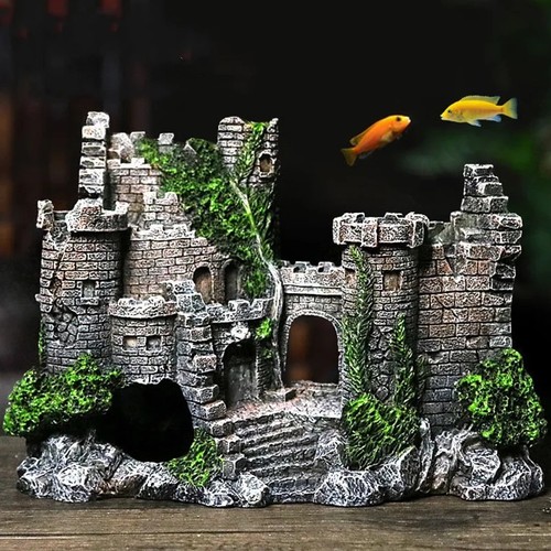 Large resin castle aquarium - castle,