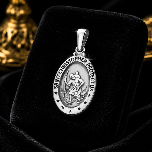 Mens christopher pendant - mens, st