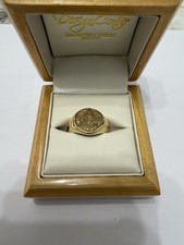 Masonic 9ct Gold Signet Ring Size S