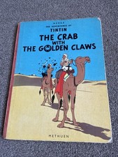 The Crab with the Golden Claws TinTin by Herge Hardcover 1958 First Edition Book