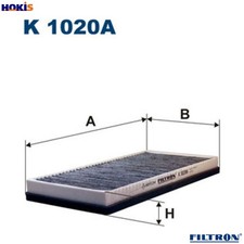 FILTER CABIN AIR K 1020A FOR