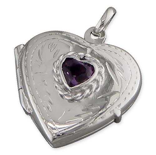 Engraved heart locket with - engraved,