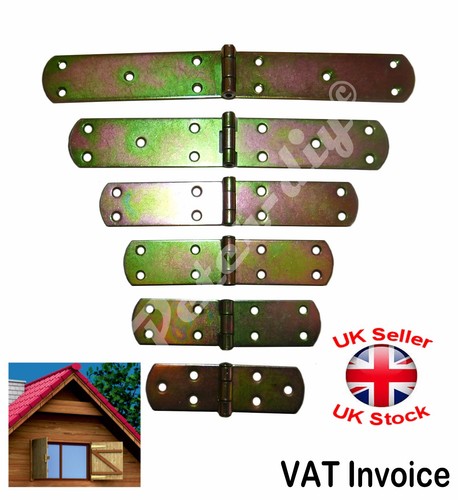 Yellow galvanised butt hinges - galvanised,