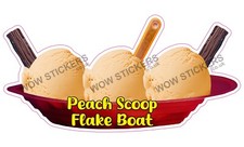 Ice cream van sticker peach - ice,