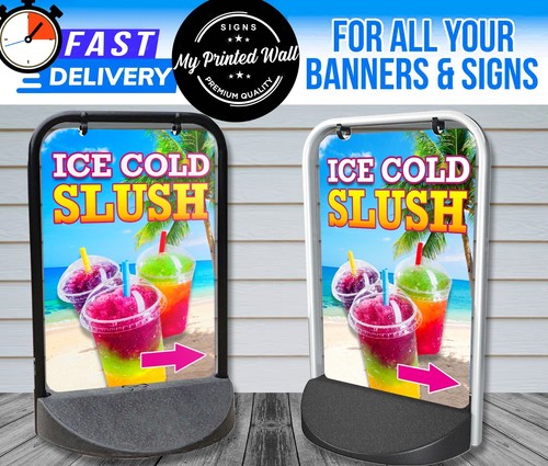 Slush board drinks pavement - a,