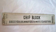 Tim Holtz Chip Block Alphabet Die Sizzlits Strip Alterations 656917. VGC 