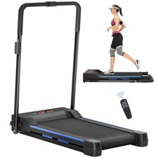 HOMCOM 1-6 km/h Folding Motorised Treadmill Walking w/ Remote Control, Blue