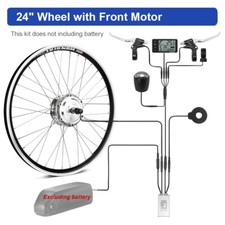 36V250W 24" Electric Bike Conversion Kit Front Hub Motor Wheel Retrofit Kit