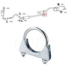 For Citroen Multispace MK2 (Facelift) 1.2 Rear Back Box Silencer Exhaust Clamp