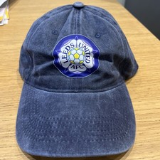 LEEDS UTD BLUE BASEBALL CAP 80s BADGE BRAND NEW FREE POSTAGE………..