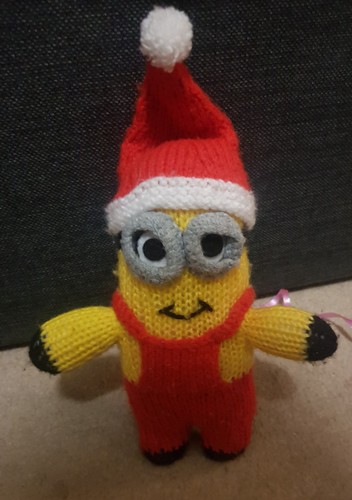 Knitted minion teddy - minion,