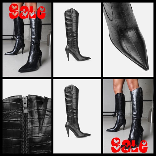Clearance black mock - clearance, croc