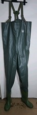 Helly Hansen Bib Waders Men's Large Green Waterproof Suspenders size 8 