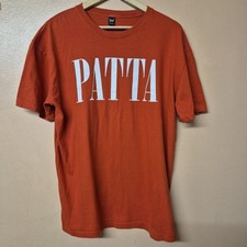 Patta T Shirt Red Short Sleeve Cotton Graphic Print Size Large