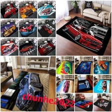 Racing Car 3D Anti-Slip Floor Rugs Kids Bedroom Decors Carpets Doormat Mats Gift