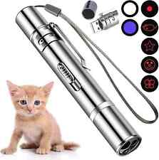 7 in 1 Multi UV Laser Pointer Pen Cat Dog Pet Play Toy Beam USB Rechargeable