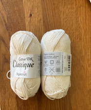 2x 50g mix  Stylecraft Cotton Classique Ivory 3665 DK Yarn - knit crochet wool