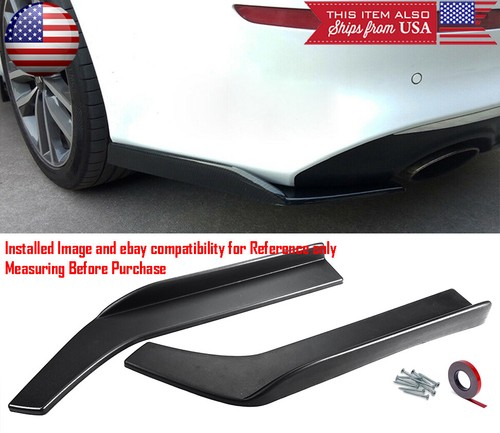 Rear matt black bumper - black,
