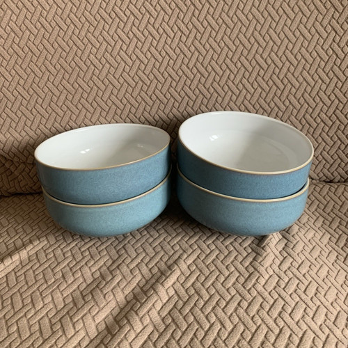 Denby azure cereal bowls 1 - bowls, x