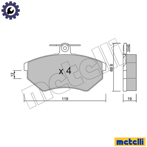 Brake pad set - disc,