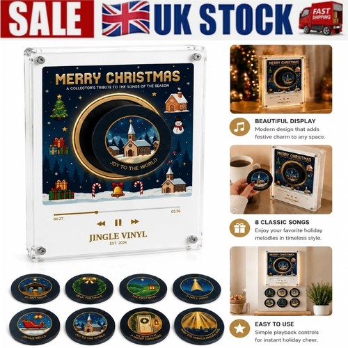 Christmas vinyl player fridge - vinyl,