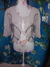 NEXT BEADED SILK BOLERO SIZE 18