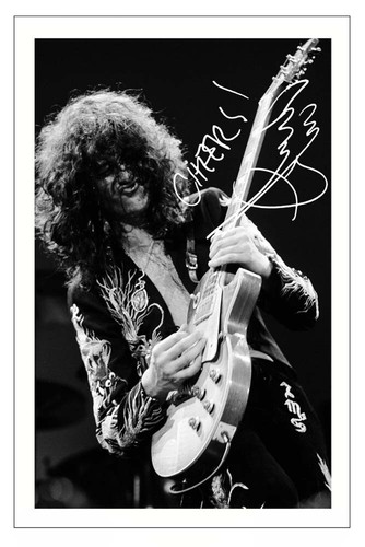 Jimmy page signed photo print - page,
