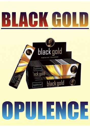 Black gold incense sticks - black,