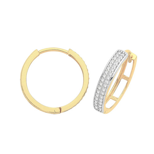 Hinged earrings 9ct yellow - hinged,