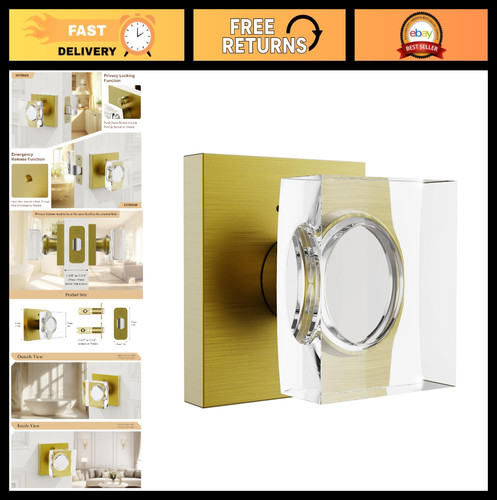 Antique brass privacy door - brass,