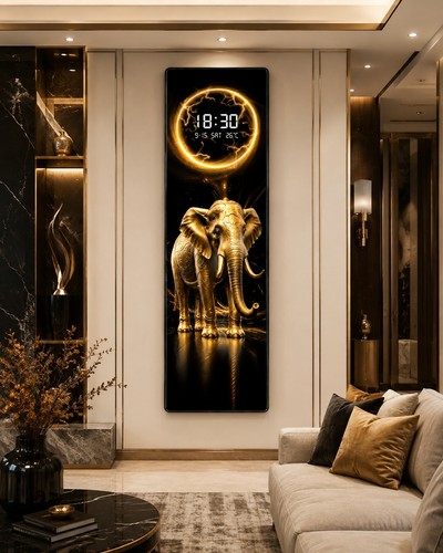 Modern led wall - led, clock