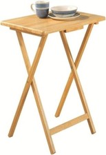 Wooden folding snack table - wooden,