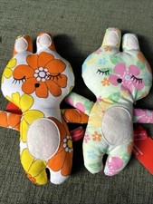 Pakhuisoost Dutch Designer Pattern Rabbits Soft Toys. Baby/child Cuddles EM101