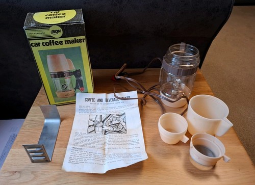 Vintage 12v car coffee maker - vintage,