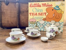 Vintage Mr men Little Miss China Tea set Boxed 1982 By Jotastar