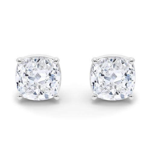 Cushion cut diamond stud - cut,