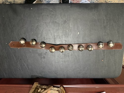 Antique sleigh bells leather - sleigh,