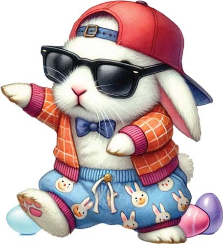 Easter hip hop bunny - hop, rabbit