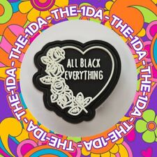 Super Cute All Black Everything Heart Goth Emo Metal - Charms For Crocs / Shoes