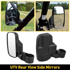 UTV Rear View Side Mirrors For 1.75"-2" Can Am Polaris RZR S 900 XP 1000 Kubota