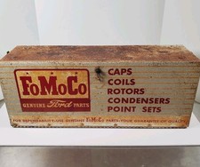 Vintage 1950's FoMoCo Genuine Ford Ignition Parts Metal Display Cabinet