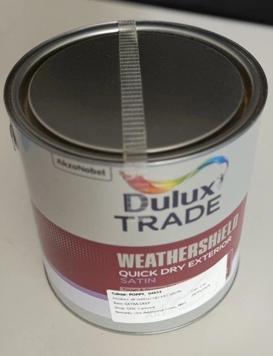 Dulux weathershield poppy - dulux, red