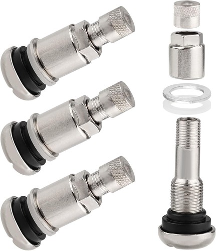 Metal tyre valve stems - 4x,