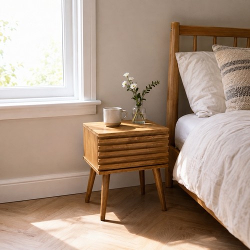 Set wood bedside tables - bedside,