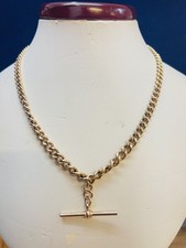 9ct gold graduated curb link - gold,