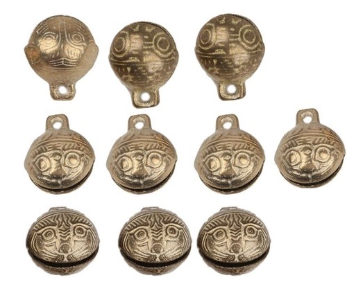 New tibetan brass bells - tibetan, lot